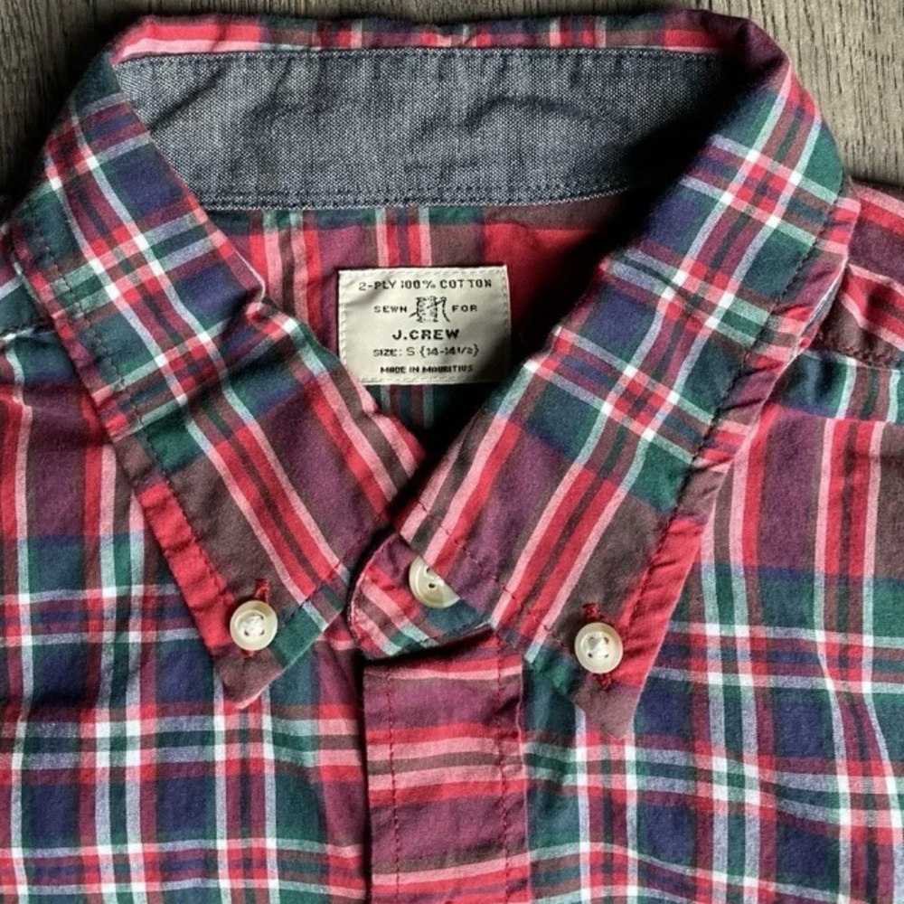 Vintage J. crew plaid button up shirt small